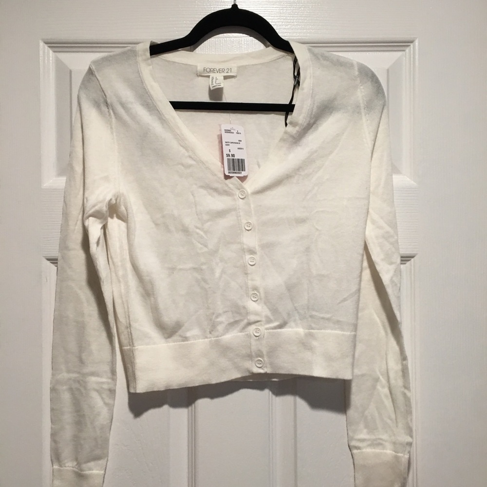F21 White Sweater